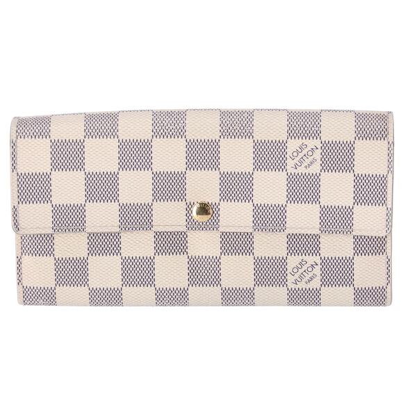 Louis Vuitton Sarah NM2 Long Wallet N61735 Damier Azur - Picture 1 of 6